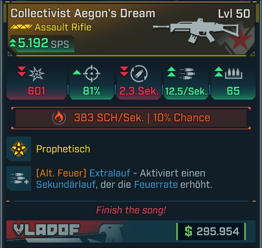 Waffe Aegons Dream