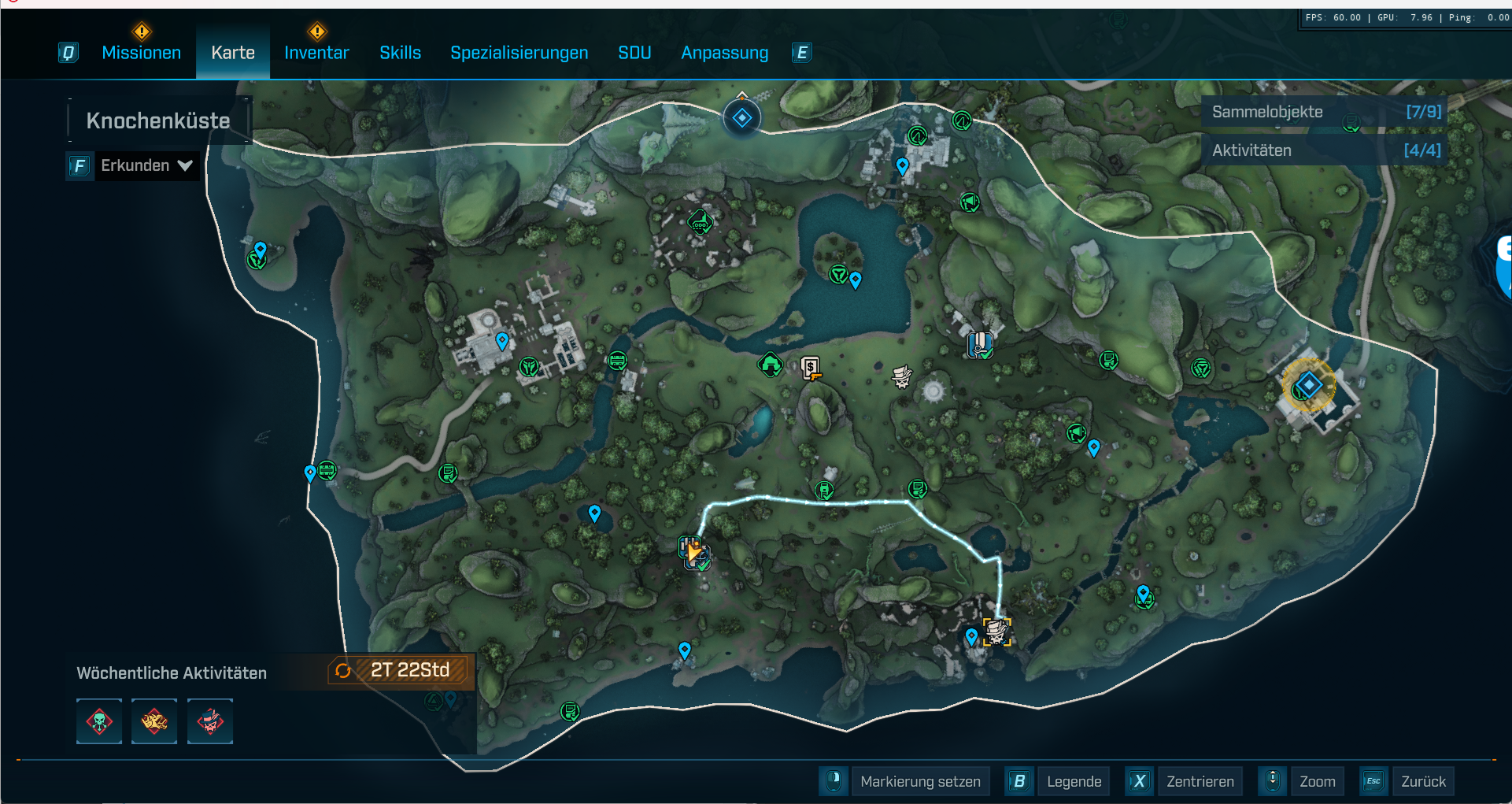 Splashzone – Kartenansicht