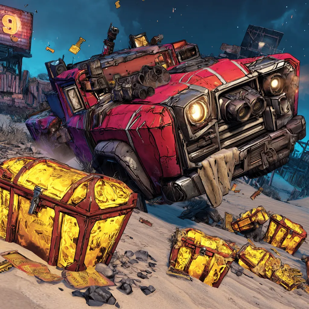 Lootkisten mit Auto - Shift-Keys - Goldene Schlüssel