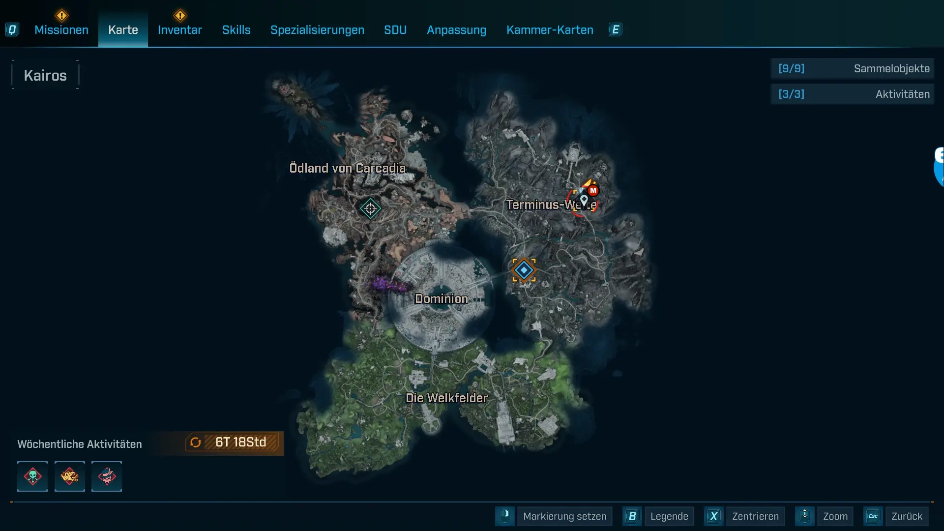 Weekly Activities - Maurice Schwarzmarkt - Weltkarte